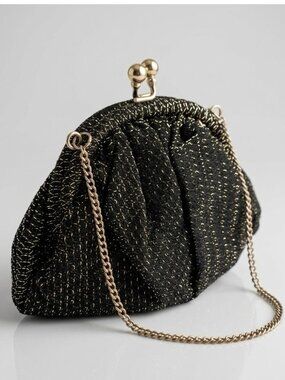Vintage Metallic Mesh Evening Bag